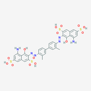 Tetrasodium;4-amino-6-[[4-[4-[(8-amino-1-oxido-3-sulfo-6-sulfonatonaphthalen-2-yl)diazenyl]-3-methylphenyl]-2-methylphenyl]diazenyl]-5-oxido-7-sulfonaphthalene-2-sulfonate