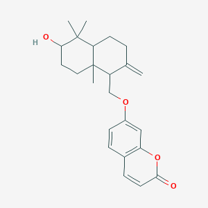 7-[(6-hydroxy-5,5,8a-trimethyl-2-methylidene-decahydronaphthalen-1-yl)methoxy]-2H-chromen-2-one