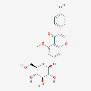 3-(4-hydroxyphenyl)-5-methoxy-7-[(2S,3R,4S,5S,6R)-3,4,5-trihydroxy-6-(hydroxymethyl)oxan-2-yl]oxychromen-4-one S570371