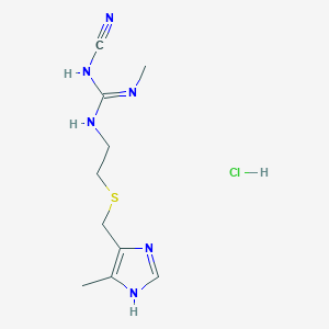 1-cyano-2-methyl-3-[2-[(5-methyl-1H-imidazol-4-yl)methylsulfanyl]ethyl]guanidine;hydron;chloride