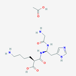 Glycyl-histidyl-omega(nhco)lysine, monoacetate