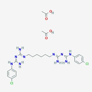 2,4,11,13-Tetraazatetradecanediimidamide,N,N''-bis(4-chlorophenyl)-3,12-diimino-, diacetate