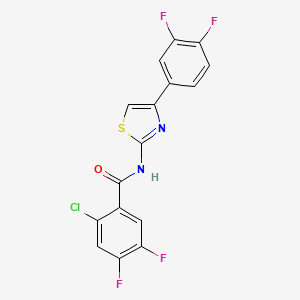 2-chloro-N-[4-(3,4-difluorophenyl)-1,3-thiazol-2-yl]-4,5-difluorobenzamide