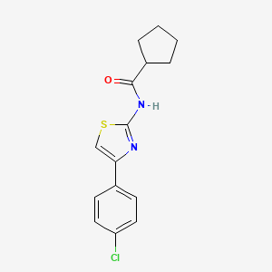 N-[4-(4-chlorophenyl)-1,3-thiazol-2-yl]cyclopentanecarboxamide