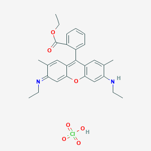 Xanthylium, 9-[2-(ethoxycarbonyl)phenyl]-3,6-bis(ethylamino)-2,7-dimethyl-, perchlorate S645909