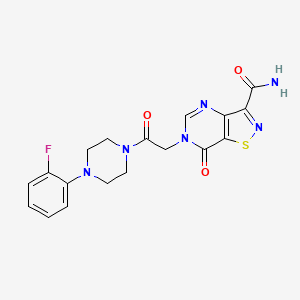 6-{2-[4-(2-fluorophenyl)piperazin-1-yl]-2-oxoethyl}-7-oxo-6H,7H-[1,2]thiazolo[4,5-d]pyrimidine-3-carboxamide