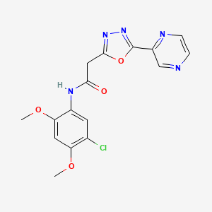 N-(5-chloro-2,4-dimethoxyphenyl)-2-[5-(pyrazin-2-yl)-1,3,4-oxadiazol-2-yl]acetamide