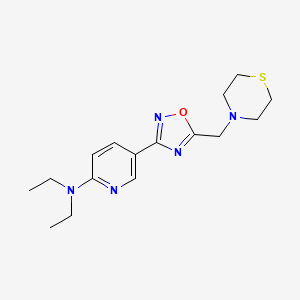 N,N-diethyl-5-{5-[(thiomorpholin-4-yl)methyl]-1,2,4-oxadiazol-3-yl}pyridin-2-amine