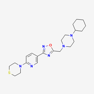 4-(5-{5-[(4-cyclohexylpiperazin-1-yl)methyl]-1,2,4-oxadiazol-3-yl}pyridin-2-yl)thiomorpholine