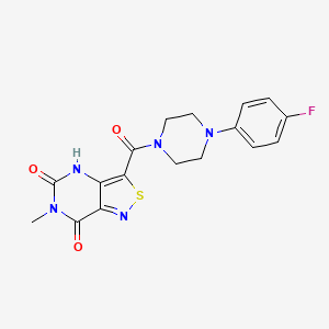 3-[4-(4-fluorophenyl)piperazine-1-carbonyl]-6-methyl-4H,5H,6H,7H-[1,2]thiazolo[4,3-d]pyrimidine-5,7-dione
