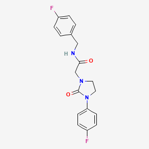 2-[3-(4-fluorophenyl)-2-oxoimidazolidin-1-yl]-N-[(4-fluorophenyl)methyl]acetamide