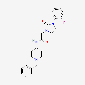 N-(1-benzylpiperidin-4-yl)-2-[3-(2-fluorophenyl)-2-oxoimidazolidin-1-yl]acetamide