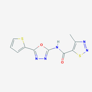 4-methyl-N-[5-(thiophen-2-yl)-1,3,4-oxadiazol-2-yl]-1,2,3-thiadiazole-5-carboxamide