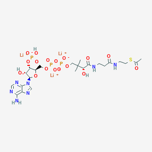 lithium;[[(3R)-4-[[3-(2-acetylsulfanylethylamino)-3-oxopropyl]amino]-3-hydroxy-2,2-dimethyl-4-oxobutoxy]-hydroxyphosphoryl] [(2R,3S,4R,5R)-5-(6-aminopurin-9-yl)-4-hydroxy-3-phosphonooxyoxolan-2-yl]methyl phosphate