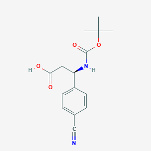 (R)-3-((tert-Butoxycarbonyl)amino)-3-(4-cyanophenyl)propanoic acid S716325