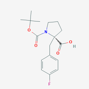 (S)-1-(tert-Butoxycarbonyl)-2-(4-fluorobenzyl)pyrrolidine-2-carboxylic acid S726278